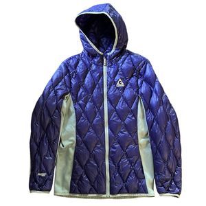 Gerry Fillpower 650 Girl L 14-16 Full Zip Hooded Down Purple Puffer Jacket